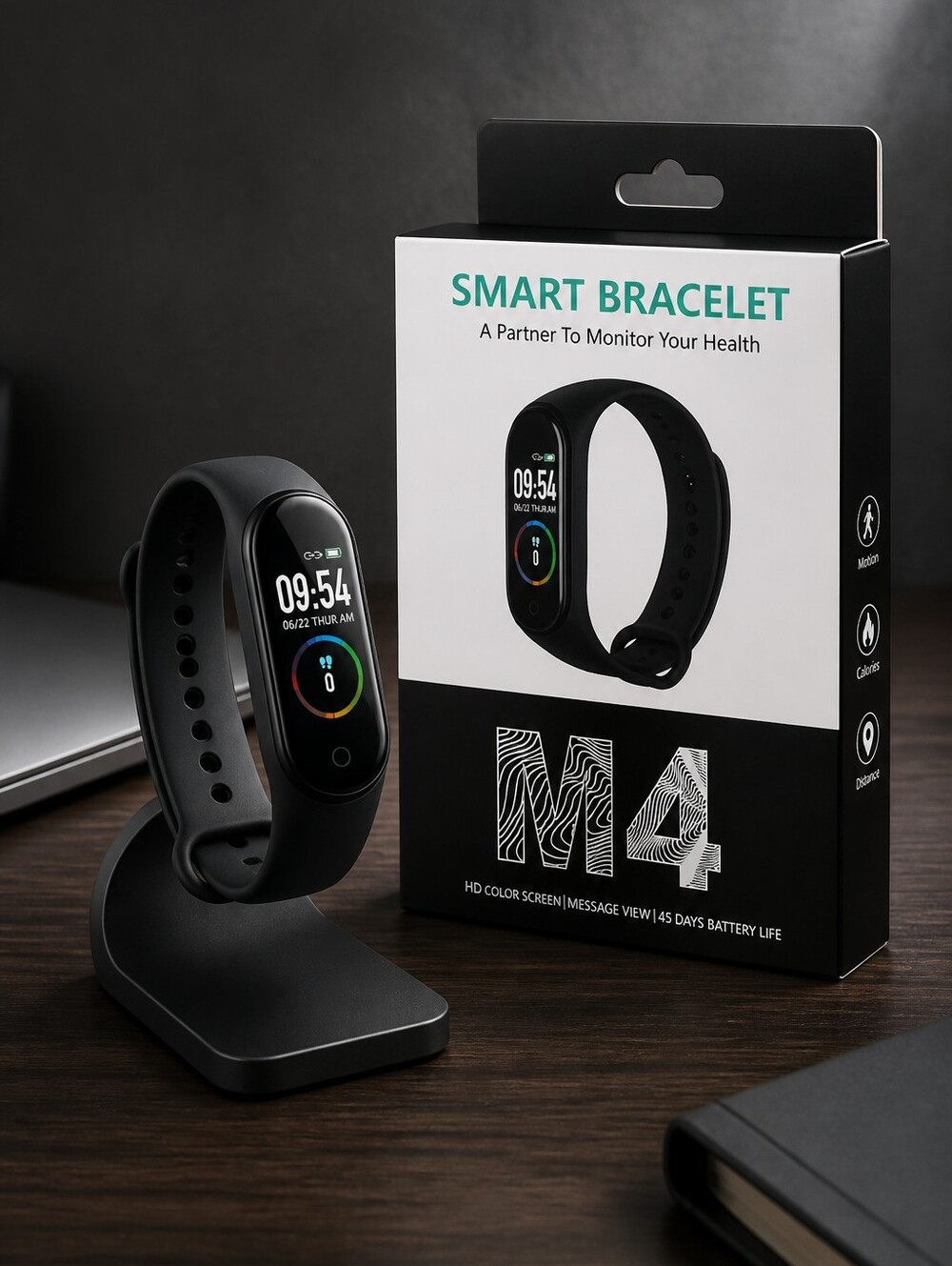 Smart Fitness Tracker Black